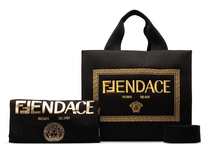 Fendi Borsa Medusa FENDACE Nero - vista 2