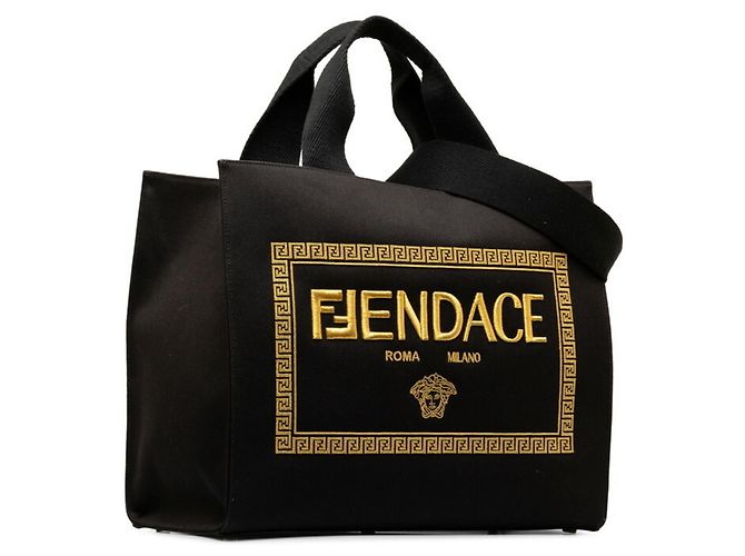 Fendi Borsa Medusa FENDACE Nero - vista 4