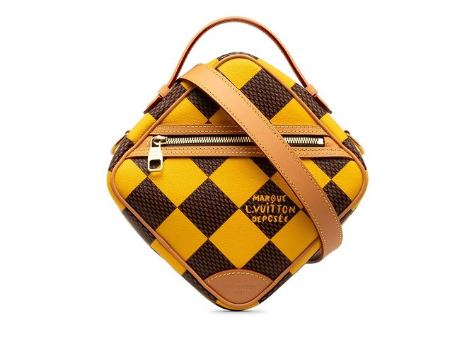Borsa a spalla Damier Pop Chess di Louis Vuitton Giallo - vista 3