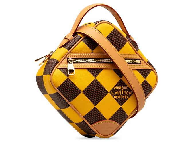 Borsa a spalla Damier Pop Chess di Louis Vuitton Giallo - vista 4