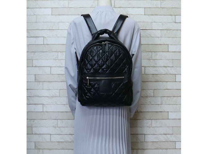 Chanel Coco Cocoon Nylon Rucksack Schwarz - Ansicht 2