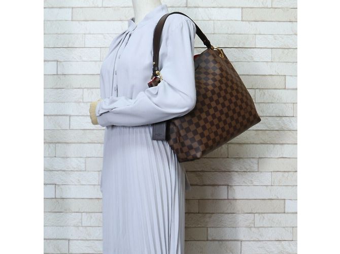 Borsa a Spalla Louis Vuitton Graceful PM Damier Marrone - vista 2