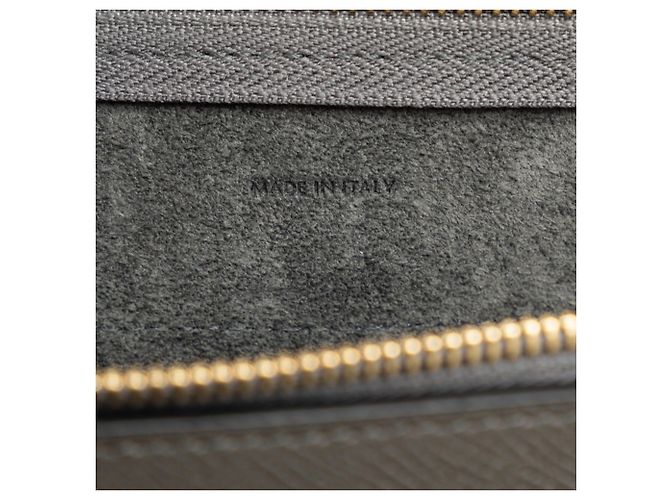 Belt Bag Céline Celine Nano Gürteltasche aus grauem Leder Braun - Ansicht 10