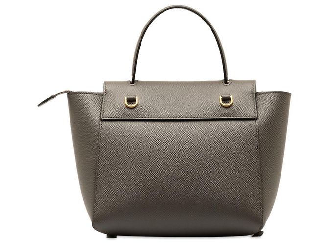 Belt Bag Céline Celine Nano Gürteltasche aus grauem Leder Braun - Ansicht 4