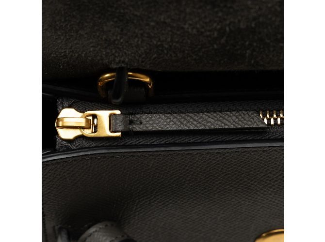 Belt Bag Céline Celine Nano Gürteltasche aus grauem Leder Braun - Ansicht 7