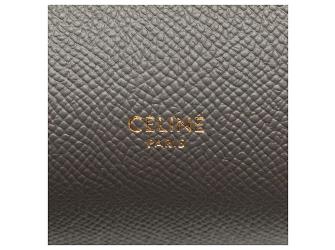 Belt Bag Céline Celine Nano Gürteltasche aus grauem Leder Braun - Ansicht 8