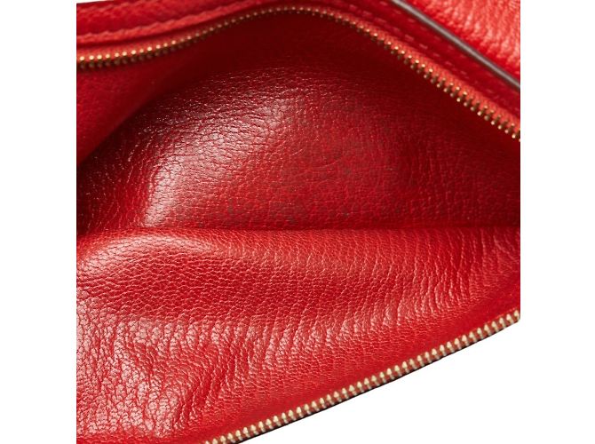Hermès Billetera bi-fold Soufflet Bearn Hermes Roja - vista 6