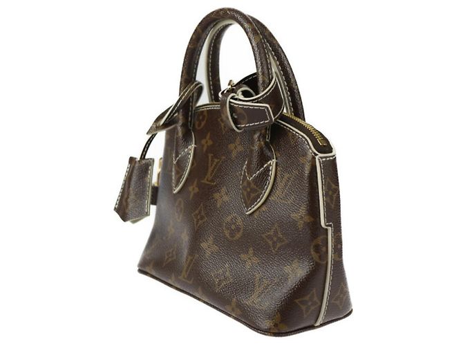 Louis Vuitton Shiny Monogram Lockit BB Handtasche Braun Roh Monogramm - Ansicht 2