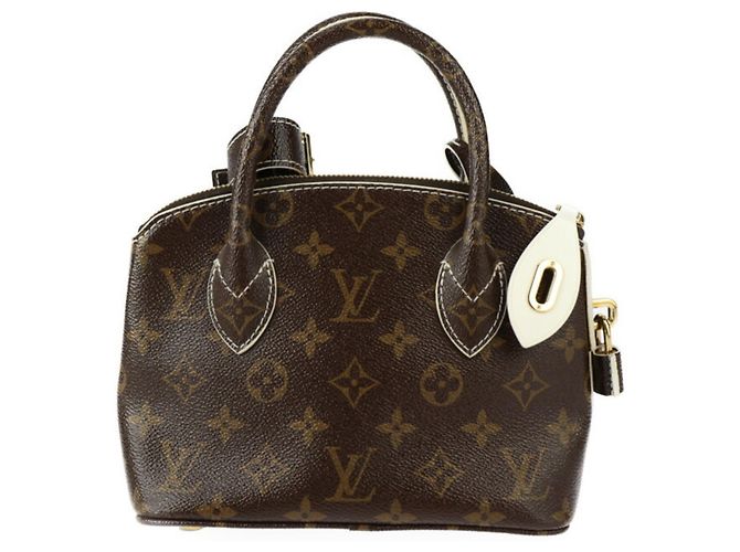 Louis Vuitton Shiny Monogram Lockit BB Handtasche Braun Roh Monogramm - Ansicht 3