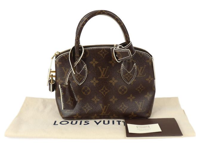 Louis Vuitton Shiny Monogram Lockit BB Handtasche Braun Roh Monogramm - Ansicht 9