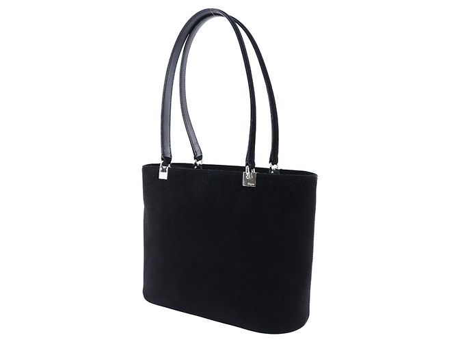 Borsa in suede Salvatore Ferragamo Nero - vista 2