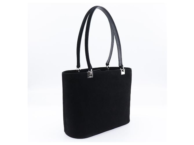 Borsa in suede Salvatore Ferragamo Nero - vista 3