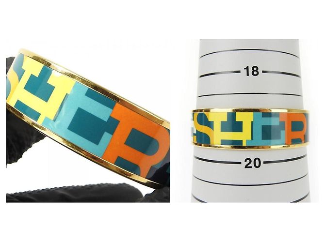 Hermès Hermes Multi-Farben Emaille Charm-Armband Mehrfarben Grün - Ansicht 10