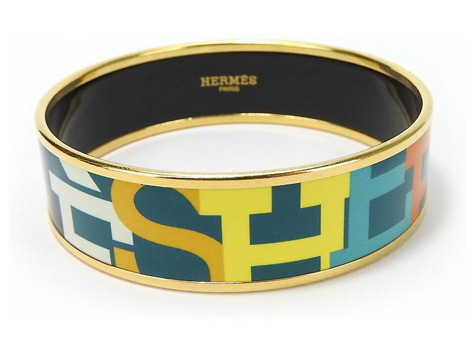 Hermès Hermes Multi-Farben Emaille Charm-Armband Mehrfarben Grün - Ansicht 2