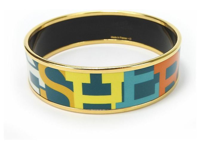 Hermès Hermes Multi-Farben Emaille Charm-Armband Mehrfarben Grün - Ansicht 4