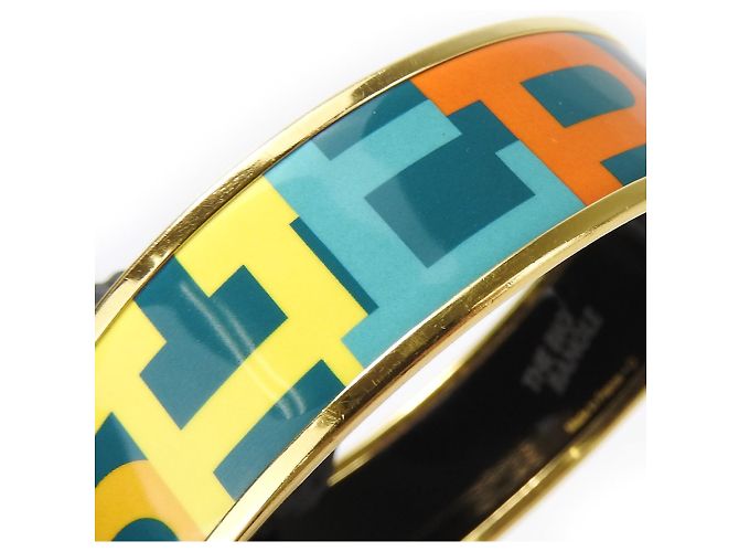 Hermès Hermes Multi-Farben Emaille Charm-Armband Mehrfarben Grün - Ansicht 8