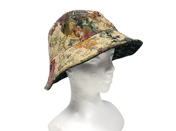 Cappello bucket in denim blu Louis Vuitton - vista 7