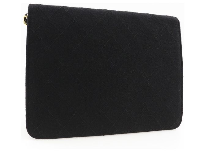 Chanel schwarze Baumwollkettentasche - Ansicht 3
