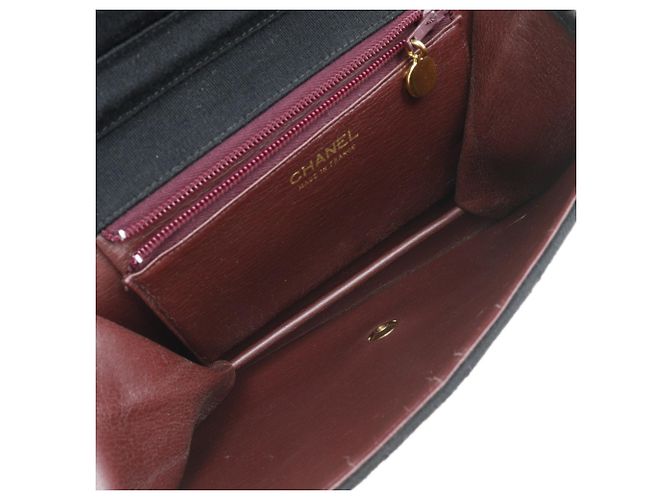 Chanel schwarze Baumwollkettentasche - Ansicht 5