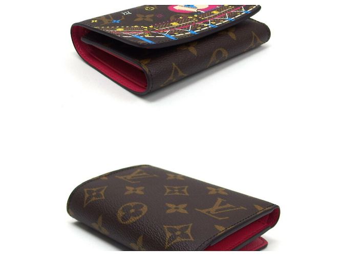 Cartera Tri-fold Victorine Monogram Vivienne de Louis Vuitton Fucsia - vista 4
