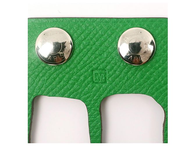 Pulsera Bangle Hermès Petite H Écaille Togo Verde - vista 5