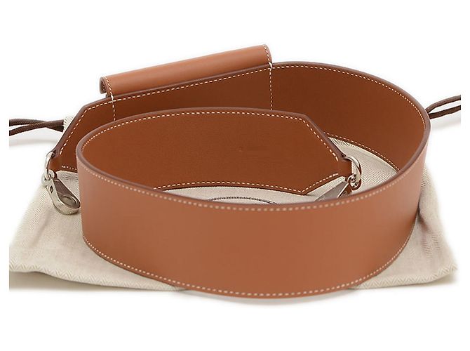 Cintura Kelly Pocket di Hermès Marrone Rosso Beige - vista 2