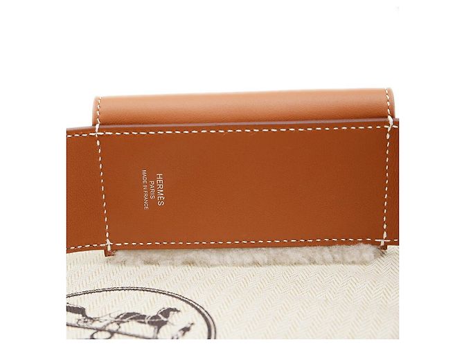 Cintura Kelly Pocket di Hermès Marrone Rosso Beige - vista 7