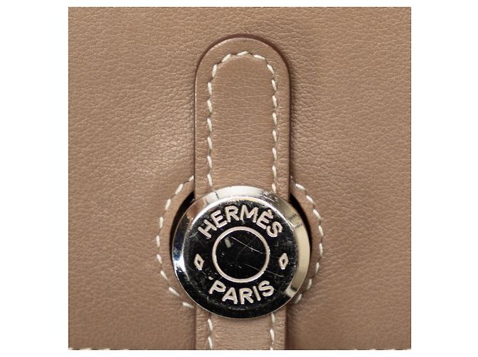 Hermès Cartera Larga GM Dogon Hermes Plata Gris pardo - vista 6