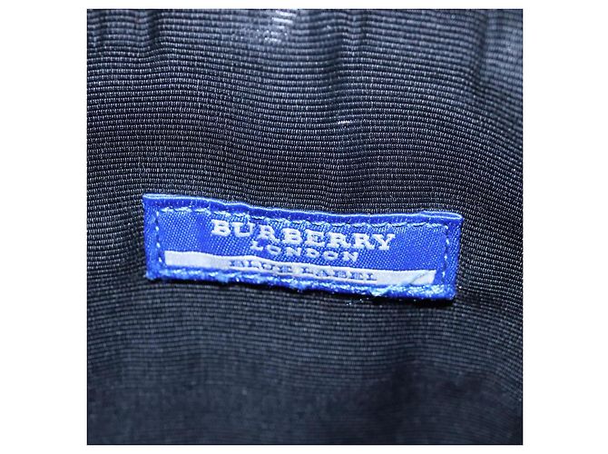 Borsa a spalla Burberry Nova Check Blue Label in nylon nero Auth 80167 - vista 10
