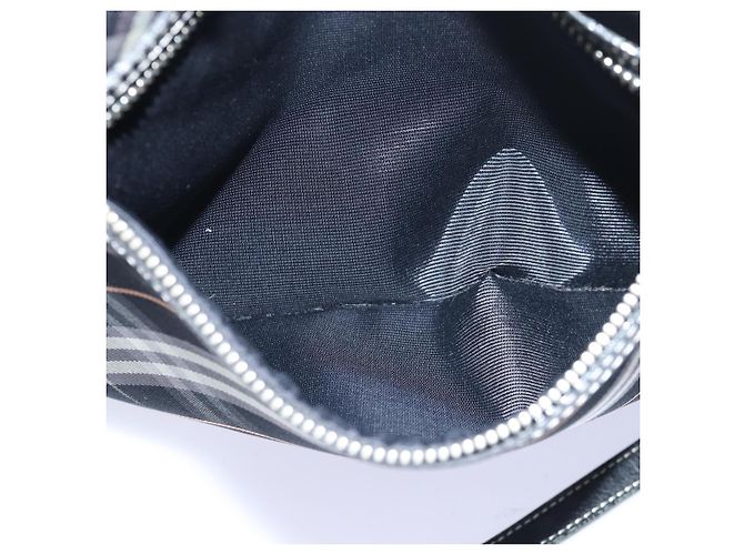Borsa a spalla Burberry Nova Check Blue Label in nylon nero Auth 80167 - vista 12