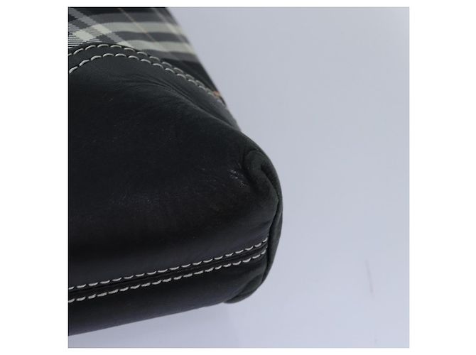 Borsa a spalla Burberry Nova Check Blue Label in nylon nero Auth 80167 - vista 14