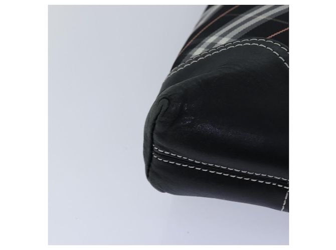 Borsa a spalla Burberry Nova Check Blue Label in nylon nero Auth 80167 - vista 15