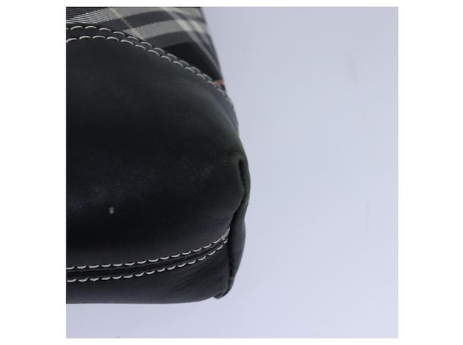 Borsa a spalla Burberry Nova Check Blue Label in nylon nero Auth 80167 - vista 16