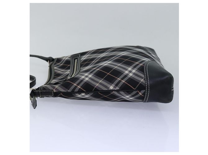Borsa a spalla Burberry Nova Check Blue Label in nylon nero Auth 80167 - vista 3