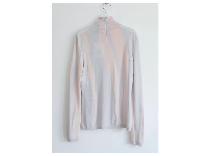 Feiner Pullover aus Kaschmir/Seide mit blauen und rosa Wellen von Dior Pink Hellblau - Ansicht 7