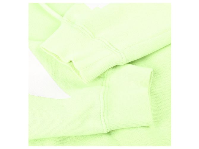 Off White Felpa con cappuccio logo freccia OFF-WHITE in verde lime - vista 5