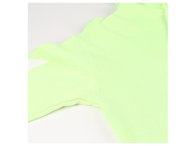 Off White Felpa con cappuccio logo freccia OFF-WHITE in verde lime - vista 6