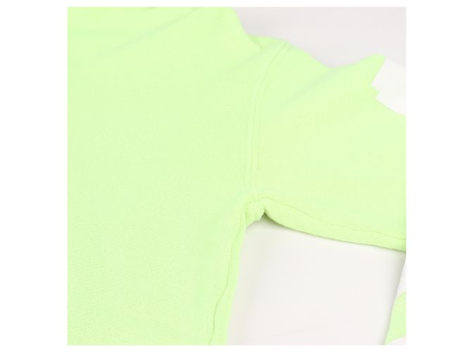 Off White Felpa con cappuccio logo freccia OFF-WHITE in verde lime - vista 7