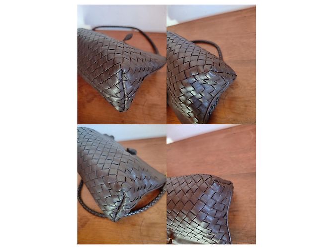 Borsa Bottega Veneta in pelle marrone scuro - vista 3