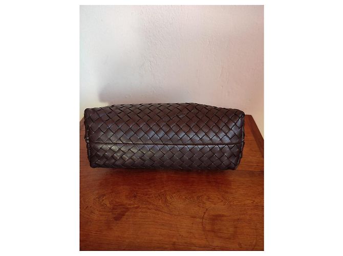 Borsa Bottega Veneta in pelle marrone scuro - vista 4