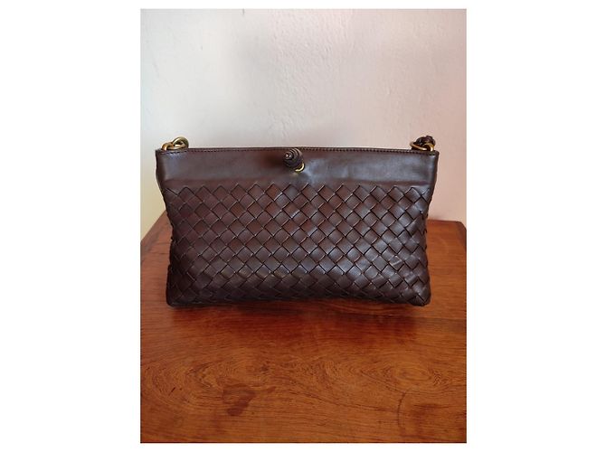Borsa Bottega Veneta in pelle marrone scuro - vista 5