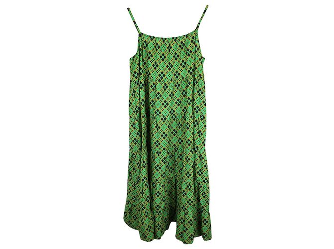 Vestido maxi impreso Mowin en algodón verde de Rachel Comey - vista 3