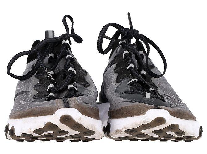 Sneakers Nike React Element 87 in sintetico nero antracite - vista 3