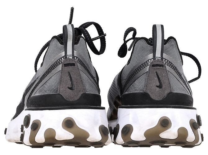 Sneakers Nike React Element 87 in sintetico nero antracite - vista 4