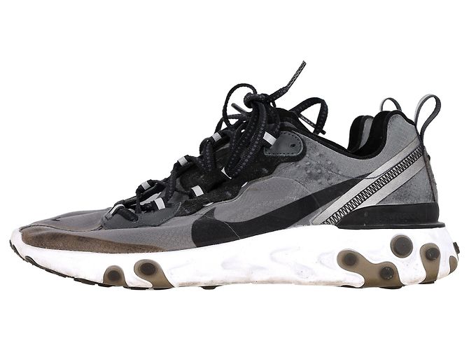 Sneakers Nike React Element 87 in sintetico nero antracite - vista 5