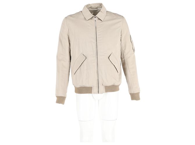 Apc Chaqueta Gaspard de cremallera completa A.P.C. en algodón beige - vista 4