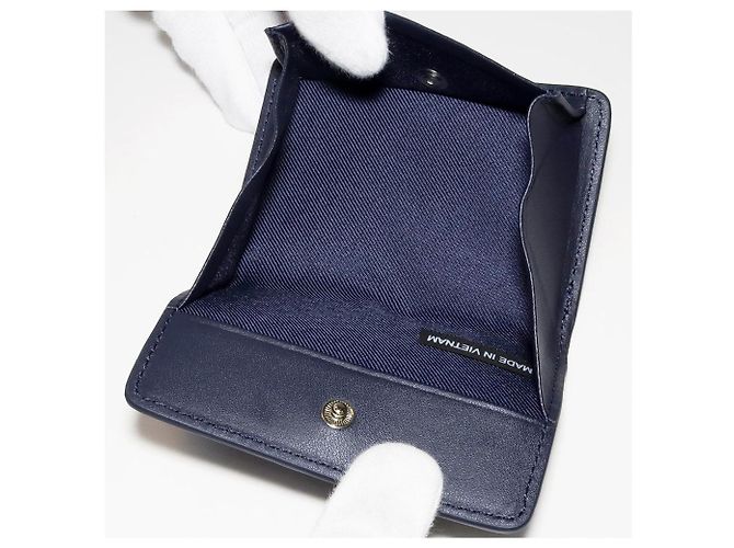 Autre Marque Estuche para monedas de cocodrilo mate 2301462 Azul - vista 3