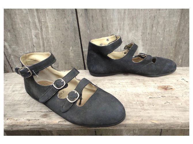 Sandali Free Lance in camoscio nero - vista 2