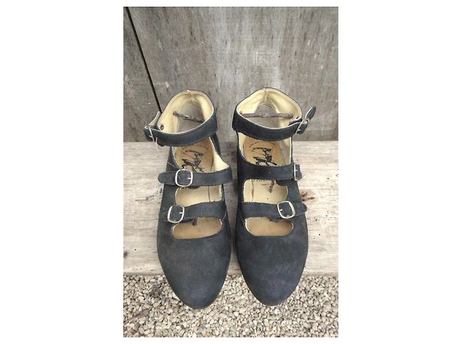Sandali Free Lance in camoscio nero - vista 3