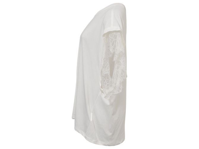 Top de jersey blanco con encaje de Iro Crudo - vista 2